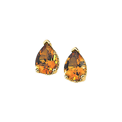Earring > Setting® > Scroll > Pear > Citrine > Genuine