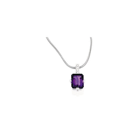 Necklace > Zirconia > Amethyst & Cubic > Genuine