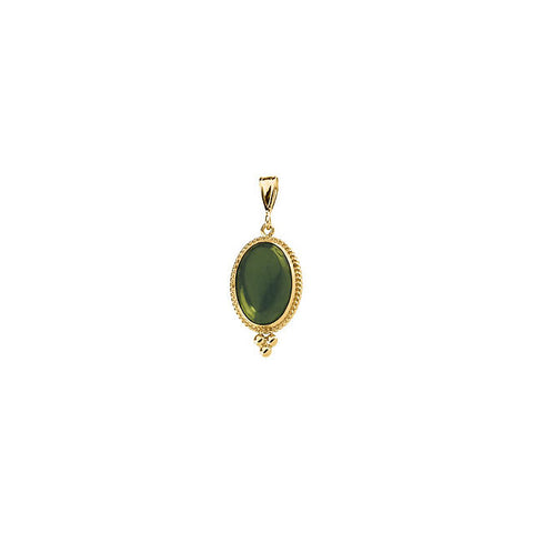 Pendant > Cabochon > Jade > Genuine
