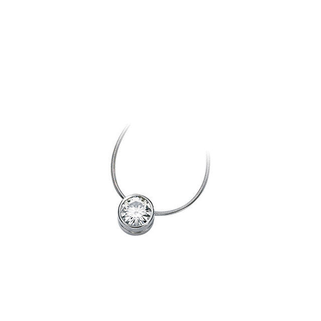 Necklace > Slide > Pendant > Moissanite > Created