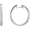 Earrings > Hoop > Inside/Outside > Hinged > Diamond > CTW > 1