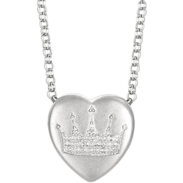 Necklace > Heart > "Love" > Diamond > .01 CTW