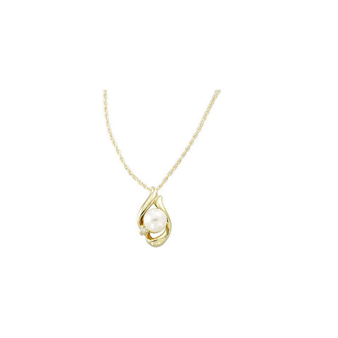 Necklace > Pearl & Diamond > Cultured > Akoya