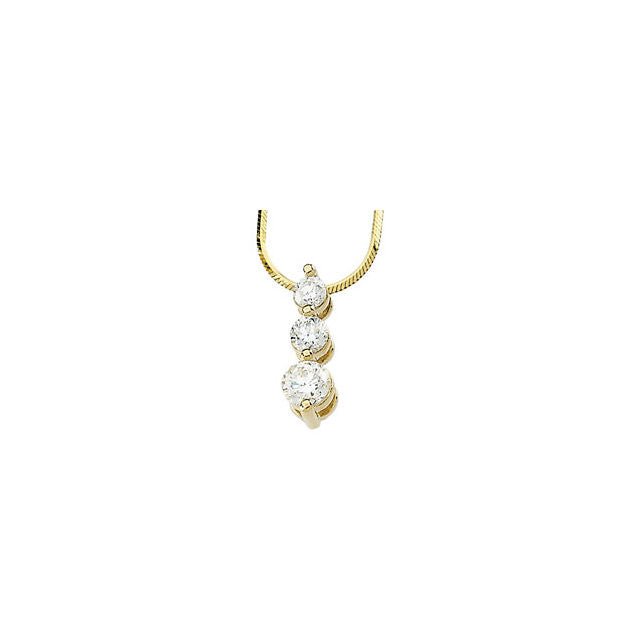 Necklace > 3-Stone > Diamond