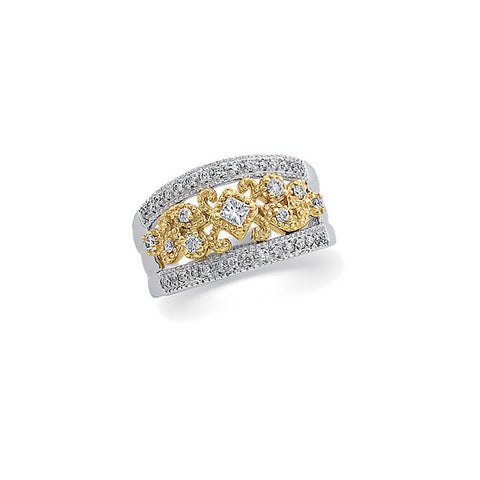 Band > Anniversary > Diamond > 1/2 CTW > Two-Tone > 14kt