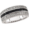 Band > Anniversary > Diamond & Sapphire > 1/2 CTW