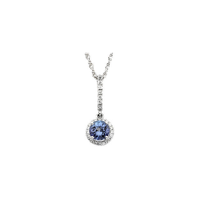 Pendant > Tanzanite & Diamond > Genuine