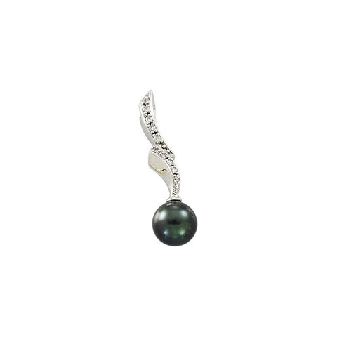 Pendant > Diamond > CTW > 1/Pearl & 1 > Akoya > Black