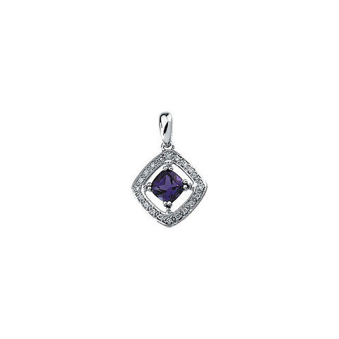 Pendant > Diamond > CTW > 1/Amethyst & 1