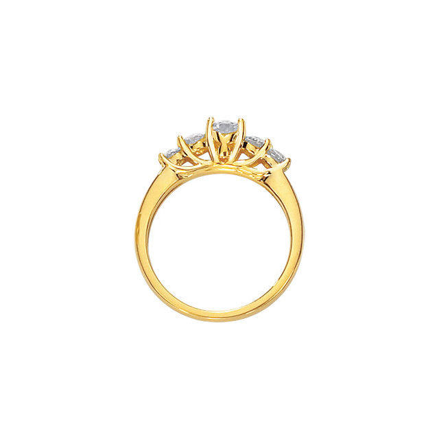 Band > Anniversary > Moissanite > Created > 5-Stone > Round