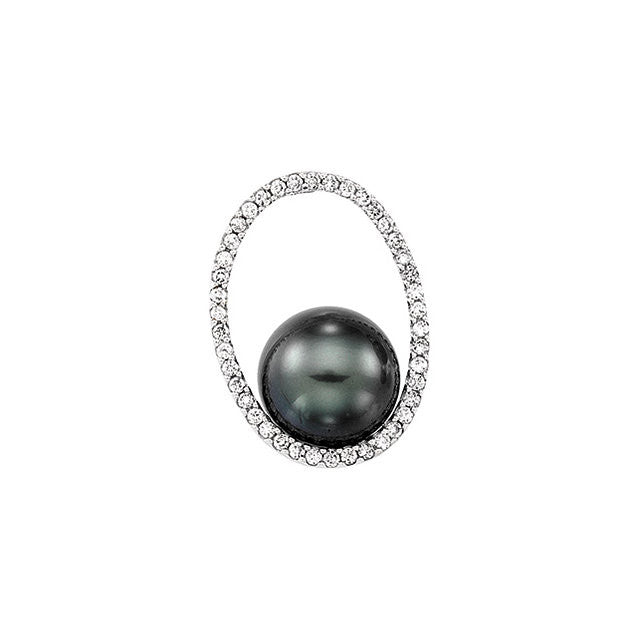 Pendant > Pearl > Tahitian > Diamond & 11mm > 1/3 CTW