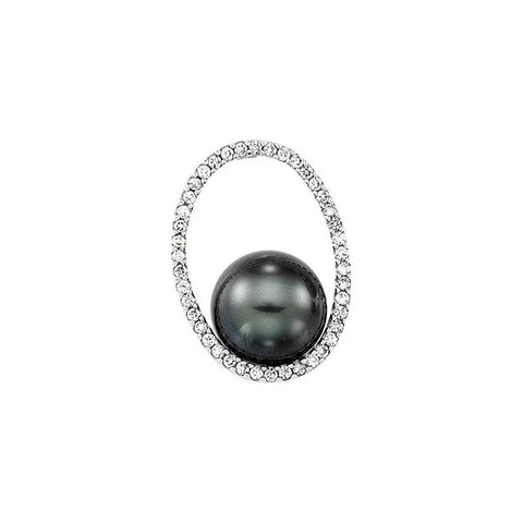 Pendant > Pearl > Tahitian > Diamond & 11mm > 1/3 CTW