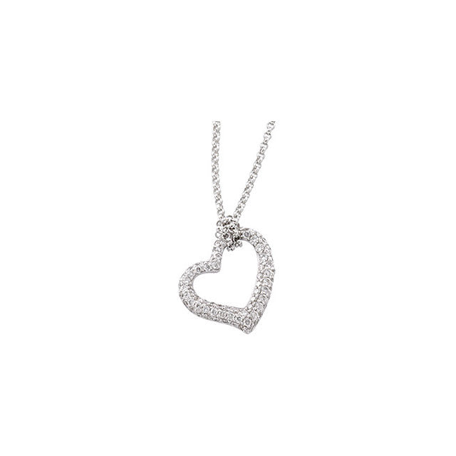Necklace > Heart > Diamond > 1/2 CTW