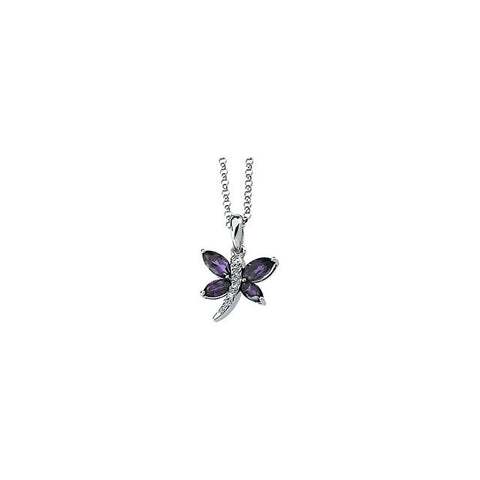 Necklace > Amethyst & Diamond > Genuine