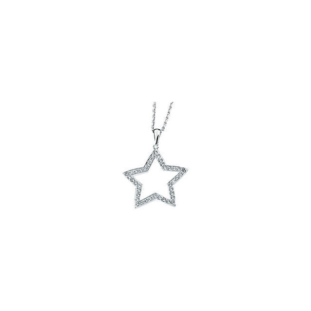 Necklace > 18" > Star > Zirconia > Cubic