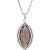 Necklace > 18" > Rope-Styled > Quartz > Smoky > Shaped > Marquise