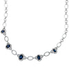 Necklace > 18" > Sapphire > Diamond & Blue > 3/4 CTW