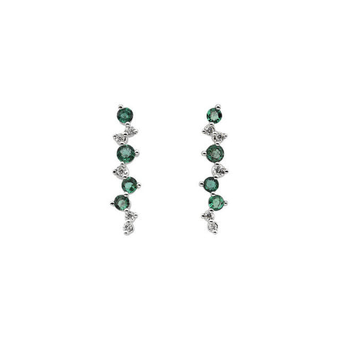 Earrings > Emerald & Diamond