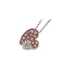 Necklace > Heart > Sapphire & Diamond > Pink > Genuine