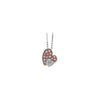 Necklace > Heart > Sapphire & Diamond > Pink > Genuine