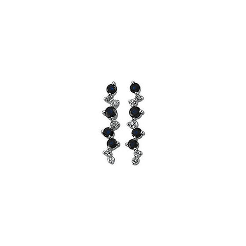 Earrings > Sapphire & Diamond > Blue