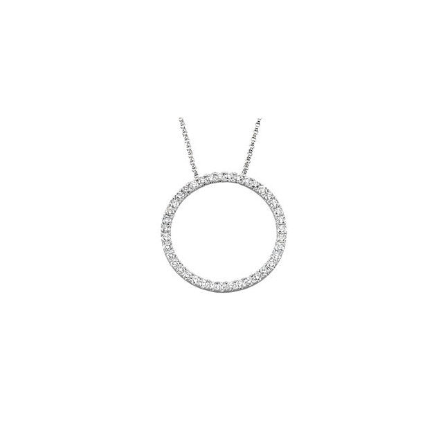 Necklace > 18" > Circle > Diamond > CTW > 1