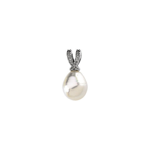 Pendant > Pearl > Cultured > Sea > South > Diamond & 12mm > 1/10 CTW