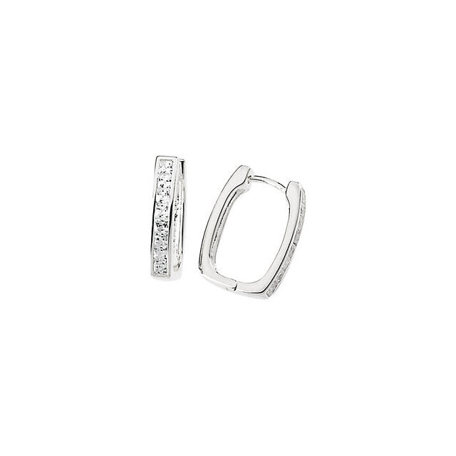 Earrings > Hoop > Hinged > Zirconia > Cubic
