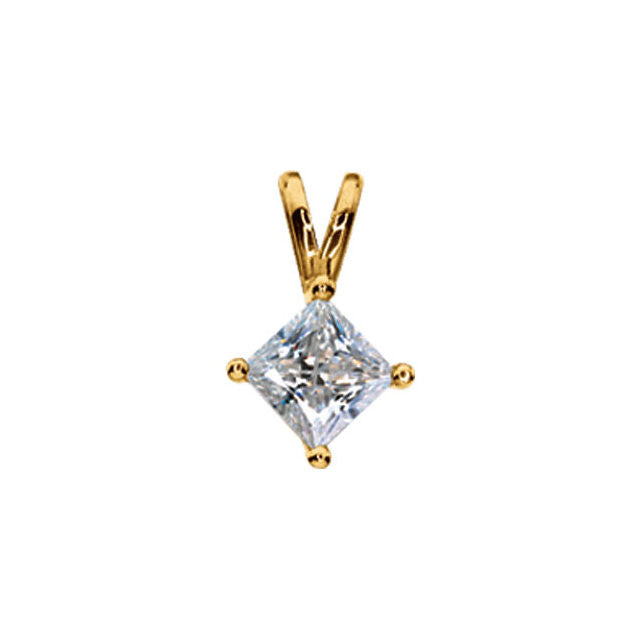 Pendant > Square > Moissanite > Created