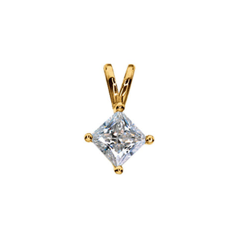 Pendant > Square > Moissanite > Created
