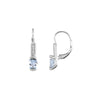 Earrings > Diamond > .08 CTW > & > Aquamarine > White > 14K