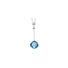 Necklace > Diamond > .04 CTW > & > Topaz > Blue > Swiss > Checkerboard