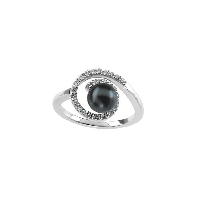 Ring > Pearl & Diamond > Cultured > Akoya