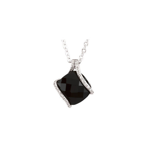 Pendant > Onyx & Diamond > Genuine