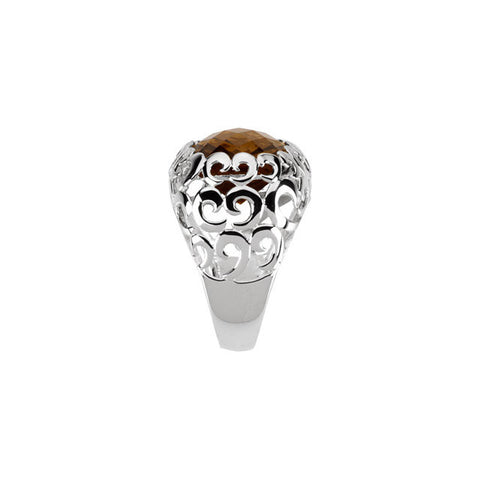 Ring > Quartz > Honey > Checkerboard > Genuine