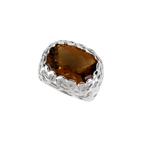 Ring > Quartz > Honey > Checkerboard > Genuine