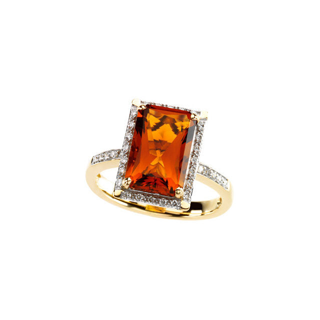 Ring > Citrine & Diamond > Madeira > Genuine