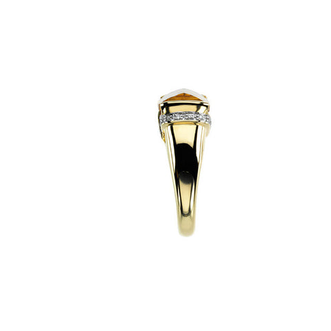 Ring > Citrine & Diamond > Genuine