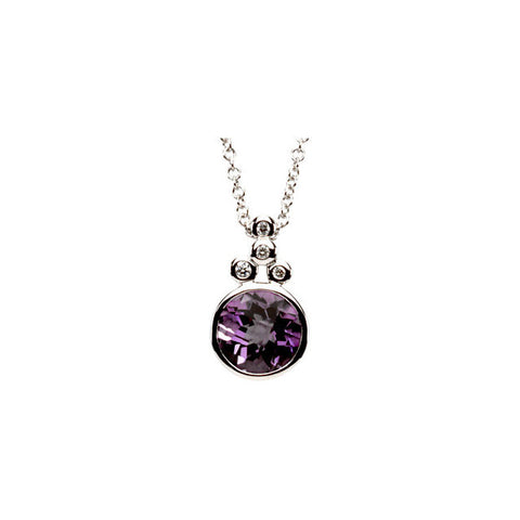 Necklace > Diamond > .04 CTW > Amethyst
