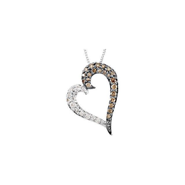 Necklace > 18" > Heart > Diamond > 1/4 CTW