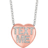 Necklace > Heart > "Love" > Diamond > .01 CTW