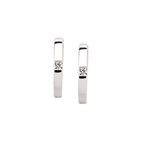 Earrings > Hoop > Diamond > .07 CTW