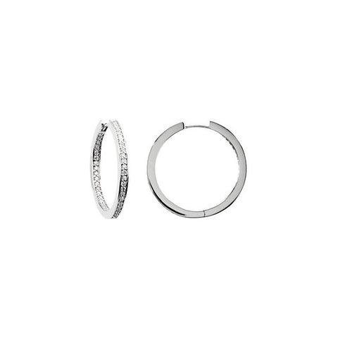 Earrings > Hoop > Inside/Outside > Diamond > 5/8 CTW
