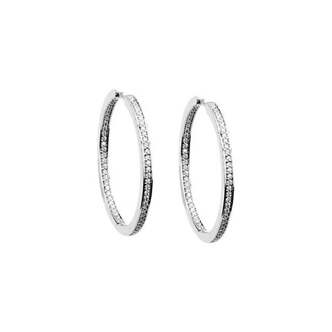 Earrings > Hoop > Inside/Outside > Diamond > 5/8 CTW