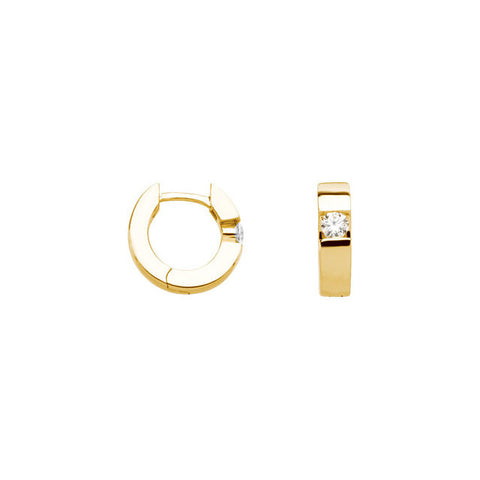 Earrings > Hoop > Diamond > 1/5 CTW