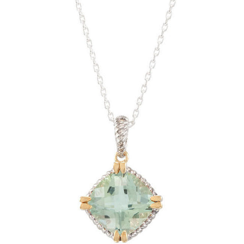 Pendant > Quartz > Green > Genuine > yellow > Silver & 14kt > Sterling