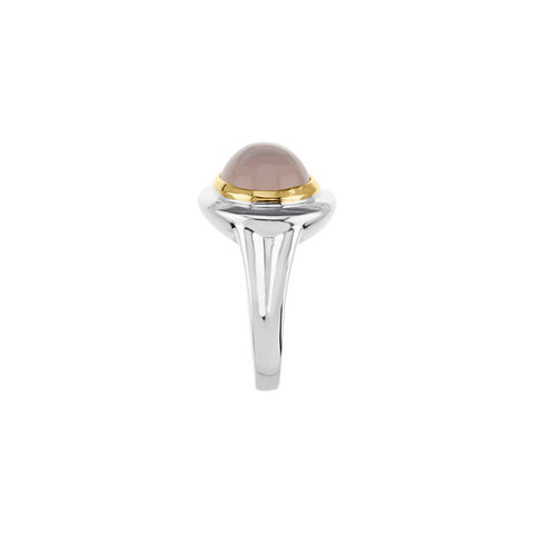 Ring > Quartz > Rose > Cabochon > Genuine