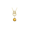 Necklace > Citrine & Diamond > Checkerboard > Genuine