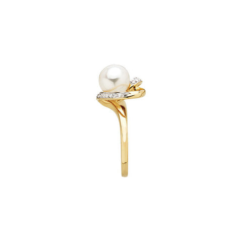 Ring > Pearl & Diamond > Cultured > Freshwater