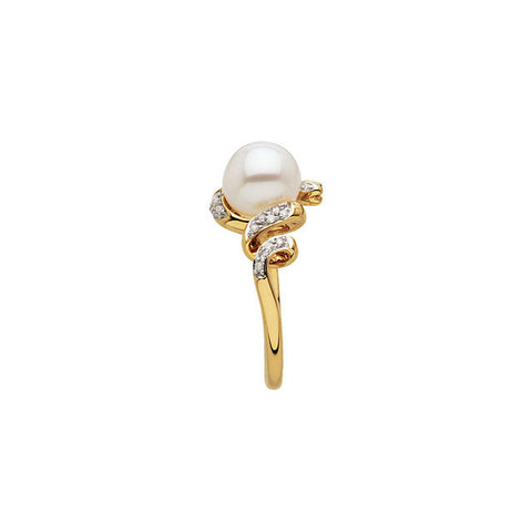 Ring > Pearl & Diamond > Cultured > Freshwater
